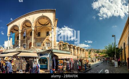 Alte Moschee am Monastiraki Platz Stockfoto