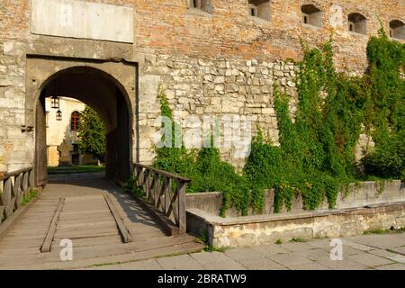 Lviv, Ukraine - 21. Juli 2017:Hlyniany Tor des Bernardinerklosters in Lviv, Ukraine Stockfoto