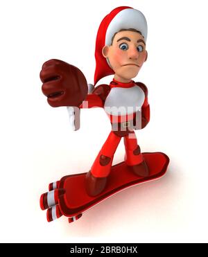 Spaß super Santa Claus - 3D-Darstellung Stockfoto