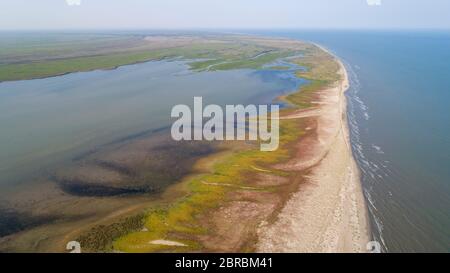 Luftaufnahme von sacalin Halbinsel im Donaudelta, Rumänien Stockfoto