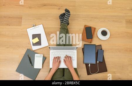 Arbeiten von zu Hause Stockfoto
