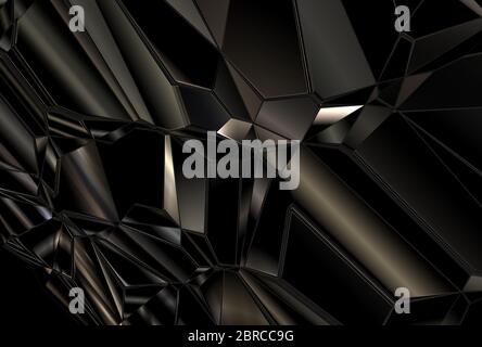 Abstrakt poliert glänzend Metall Glas Scherben Stockfoto