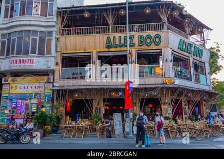 De Tham Street, Pham Ngu Lao, Ho Chi Minh Stadt, Vietnam, Asien Stockfoto