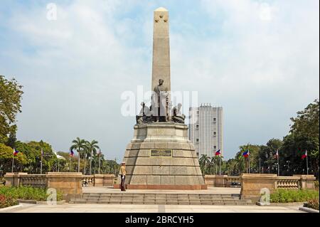 Rizal Monument im Rizal Park oder Luneta, Manila, Luzon, Philippinen Stockfoto