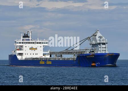 Selbstentladendes Bulk-Carrier-Bulknes Stockfoto