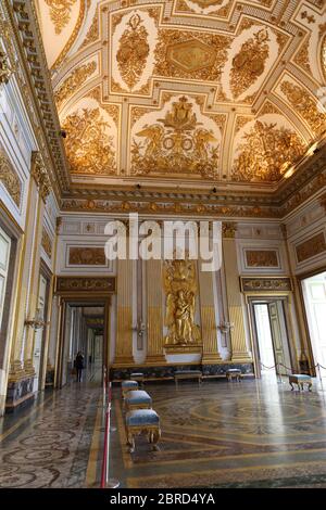 Reggia di Caserta: Der Thronsaal, Königspalast von Caserta,Caserta,Kampanien,Italien Stockfoto