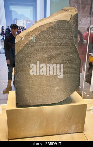 Rosetta Stone im British Museum Stockfoto