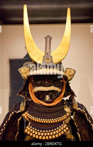 Japanische Samurai-Rüstung im British Museum Stockfoto