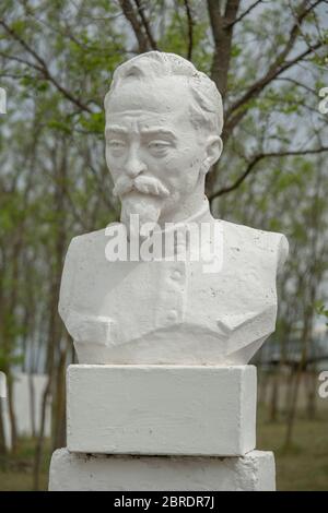 Büste von Felix Dzerschinski im Museum des sozialistischen Realismus. Frumuschika Nova, Odessa Oblast, Ukraine, Osteuropa Stockfoto