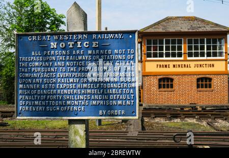 Frome Mineral Junction am Didcot Railway Centre. Stockfoto