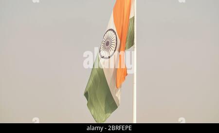 Riesige indische Flagge auf Delhi Square. Stockfoto