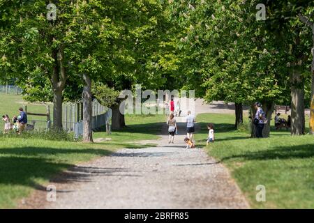 Essex, Großbritannien. Mai 2020. UK Wetter: Essex Parks zum ersten Mal seit der Coronavirus/COVID-19 Pandemie für die Öffentlichkeit zugänglich. Kredit: Ricci Fothergill/Alamy Live News Stockfoto