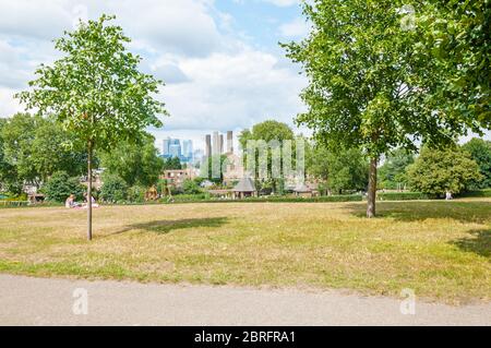 Bürokomplex Greenwich und Canary Wharf, London, England, Großbritannien Stockfoto