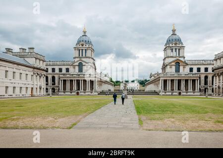 : EINE Ansicht der Universität von Greenwich (früher das Old Royal Naval College) in Greenwich, London, Großbritannien Stockfoto