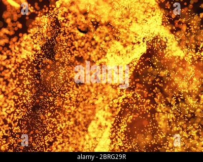 Heißes vulkanisches Magma, Lava Hintergrund Stockfoto