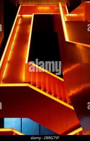 Treppen im Ruhrmuseum, Essen, Deutschland Stockfoto