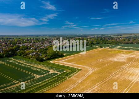 Ferring West Sussex England Luftaufnahme von der Südküste Englands. Stockfoto