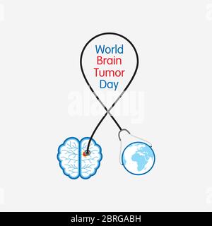World Brain Tumor Day Vektor Illustration. Verwenden Sie für Grußkarte, Poster und Banner. Stock Vektor