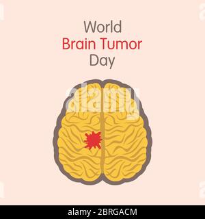 World Brain Tumor Day Vektor Illustration. Verwenden Sie für Grußkarte, Poster und Banner. Stock Vektor