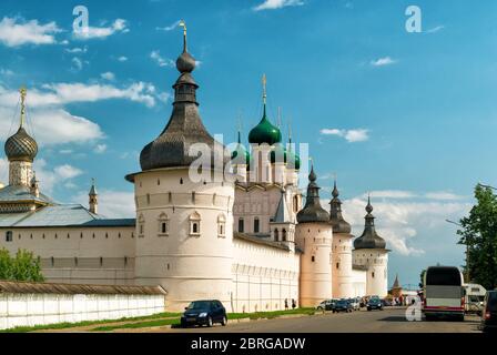 Der Rostower Kreml, Russland. Die antike Stadt Rostow der große ist Teil des Goldenen Rings Russlands und in die UNESCO-Welterbeliste aufgenommen. Stockfoto
