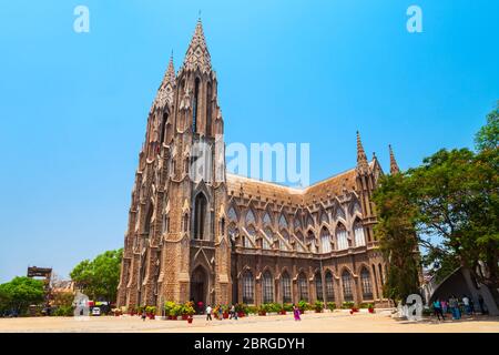 St. Philomena Dom ist eine katholische Kirche in der Stadt Mysore in Indien Stockfoto