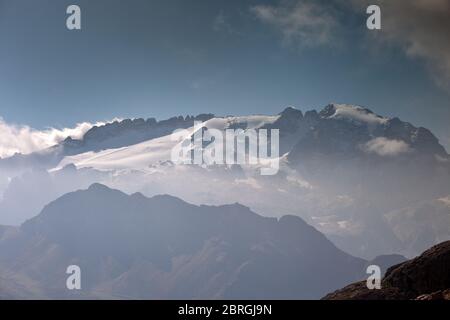 Marmolada vom Piz Boè Stockfoto
