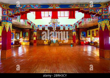 LEH, INDIEN - 26. SEPTEMBER 2013: Das Kloster Hemis oder Gompa ist ein buddhistisches kloster im tibetischen Stil in Hemis Dorf in der Nähe von Leh in Ladakh, Nordindien Stockfoto