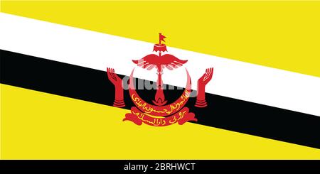 Brunei Flag Illustration,texturierter Hintergrund, Symbole und offizielle Flagge von Brunei,für Werbung,Werbung, TV-Werbung, Anzeigen, Web-Design, Zeitschrift, Stockfoto