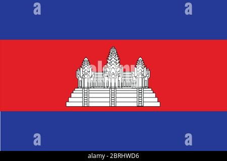 KambodschaFlag Illustration, texturierter Hintergrund, Symbole und offizielle Flagge von Kambodscha, für Werbung, Werbung, TV-Werbung, Anzeigen, Web-Design, Magazin Stockfoto