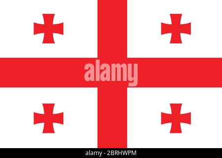 GeorgiaFlag Illustration, texturierter Hintergrund, Symbole und offizielle Flagge von Georgien, für Werbung, fördern, TV-Werbung, Anzeigen, Web-Design, Zeitschrift, Stockfoto