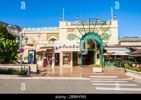 MONACO - 26. SEPTEMBER 2018: Casino Cafe de Paris in Monte Carlo in Monaco Stockfoto