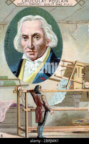 'Portrait de Joseph Marie Jacquard (1752-1834), mecanicien francais inventeur du metier a tisser en 1801' (Joseph Marie Jacquard, Erfinder des Jacq Stockfoto