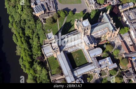 Luftaufnahme von Durham Cathedral Stockfoto