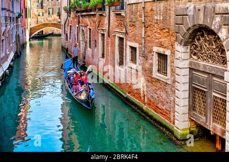 Gondel in Rio della Fava, Venedig, Italien Stockfoto