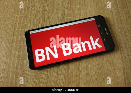 BN Bank ASA Logo auf dem Smartphone angezeigt Stockfoto