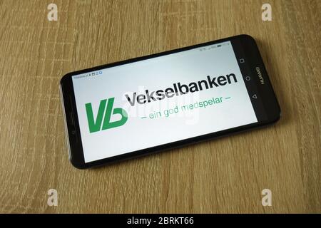 Vekselbanken Logo auf dem Smartphone angezeigt Stockfoto