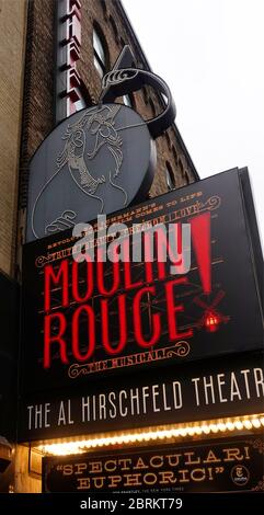 Moulin Rouge Musical am Broadway NYC Stockfoto