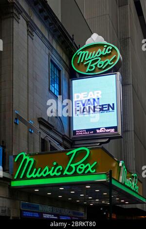 Liebe Evan Hansen am Broadway NYC Stockfoto