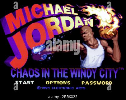 Michael Jordan Chaos in the Windy City - SNES Super Nintendo - nur zur redaktionellen Verwendung Stockfoto