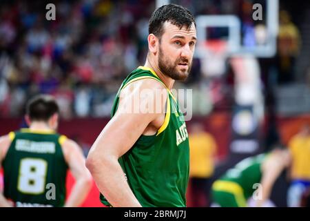 Andrew Bogut (Australien). FIBA Basketball Wm China 2019, Halbfinale. Bronze Medaille Spiel Stockfoto