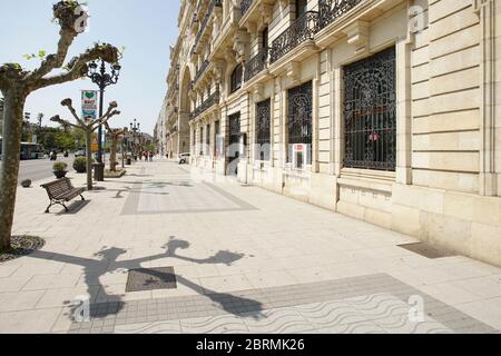 Calle Calvo Sotelo im Herzen der Altstadt von Santander Stockfoto