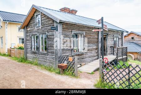 Ulvon, Schweden - 23. JULI 2019: Lokales Museum für Ulvon Erbe, das Herz der Hochküste Stockfoto