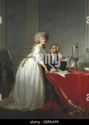 Antoine Laurent Lavoisier (1743–1794) und seine Frau Marie Anne Pierrette Paulze, (1758–1836), Künstler Jacques Louis David ( 1748–1825 ), Jahr 1788, Ort The Metropolitan Museum of Art Stockfoto