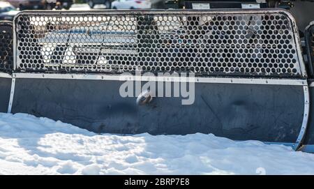 Schnee-Track-Platte von Schnee Fahrzeug im Skigebiet Stockfoto