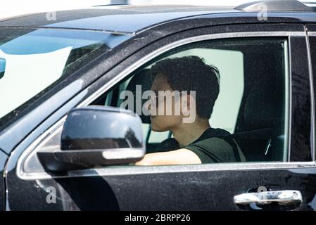 Turin, Italien. Mai 2020. Paulo Dybala kommt beim Einzeltraining des FC Juventus während des Covid-19 im Allianz Stadion in Turin an (Foto: Alberto Gandolfo/Pacific Press) Quelle: Pacific Press Agency/Alamy Live News Stockfoto