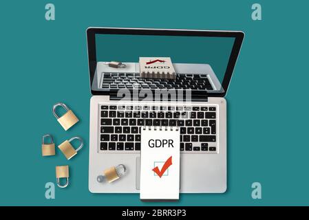 EU Allgemeine Datenschutzverordnung BIPR, Konzept- Vorschriften für die sichere Lagerung und Handhabung von Persönlichen Daten Stockfoto