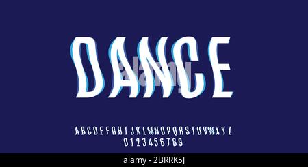 Twist lebendige Farbe Schriftstil Designvorlagen Stock Vektor