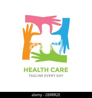 Logo für das menschliche Gesundheitswesen Stock Vektor