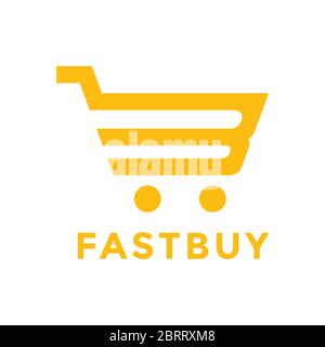 Warenkorb Logo Design Vorlage Stock Vektor