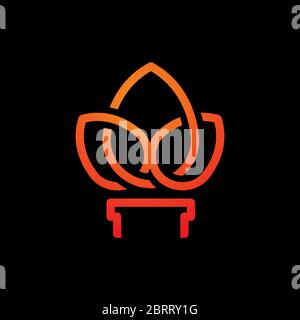 Design Vorlage für das Logo von Fire Line Stock Vektor